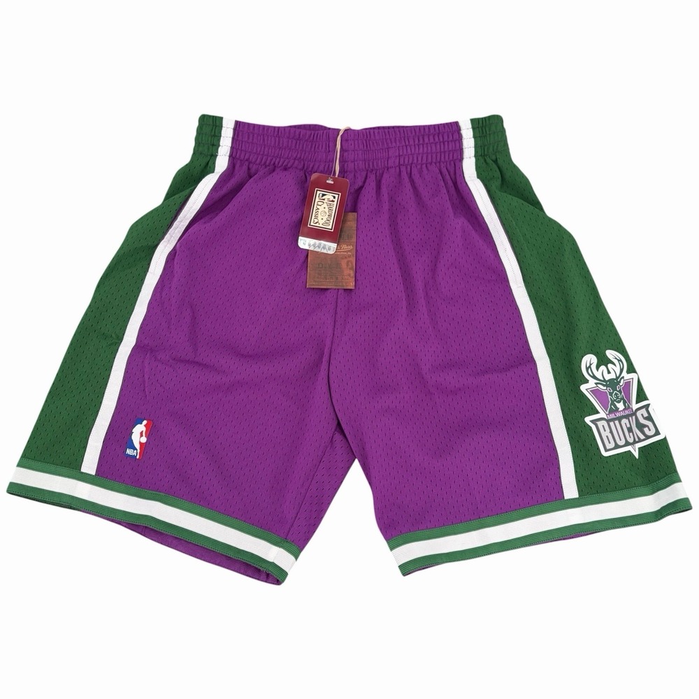 Mitchell & Ness Milwaukee Bucks NBA Swingman 00-01 Road 9" Shorts Men's Size L